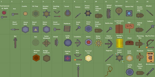 MooMoo.io All Items List - MooMoo.io Game Guide